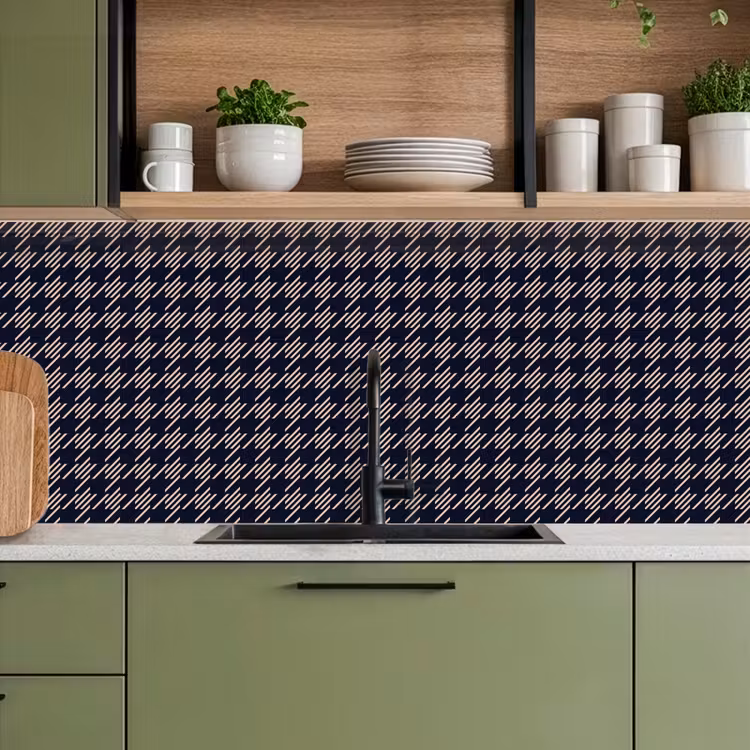 Plaid - Patroon - Ruit - Blauw keuken achterwand 2 middel 871 -sfeer3