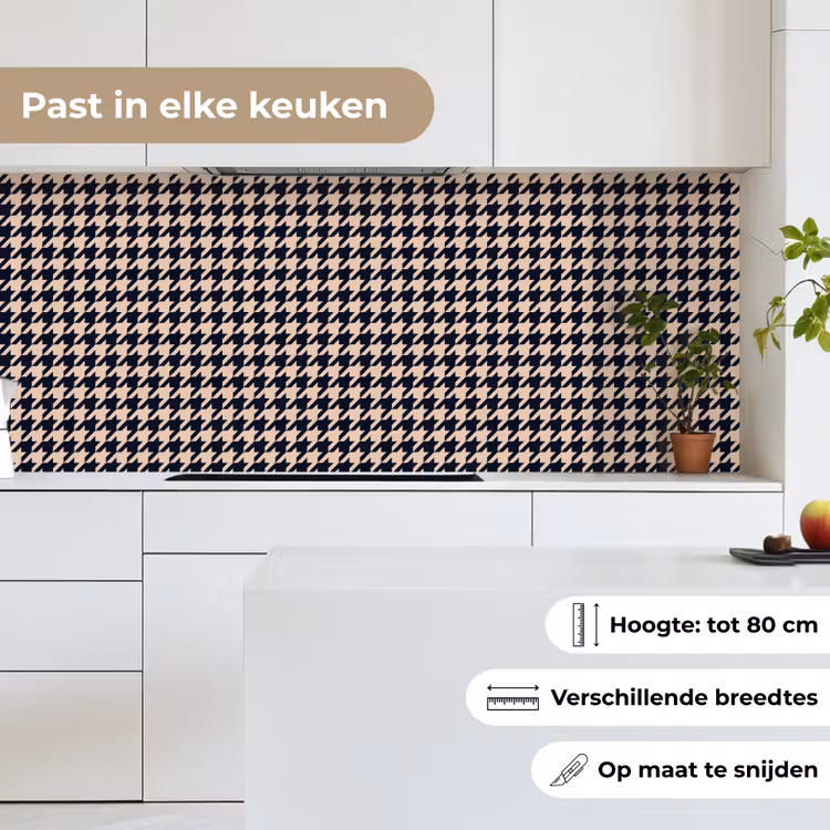 Plaid - Patroon - Ruit - Donkerblauw keuken achterwand 2 middel 871 -sfeer4_NL