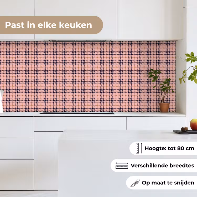 Plaid - Patroon - Schotse - Roze keuken achterwand 2 middel 871 -sfeer4_NL
