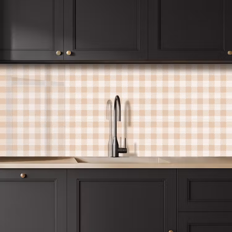 Plaid - Patroon - Vierkant - Beige keuken achterwand 2 middel 871 -sfeer1