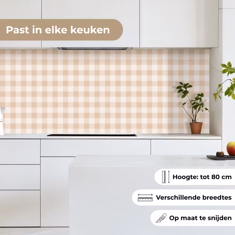 Plaid - Patroon - Vierkant - Beige keuken achterwand 2 middel 871 -sfeer4_NL