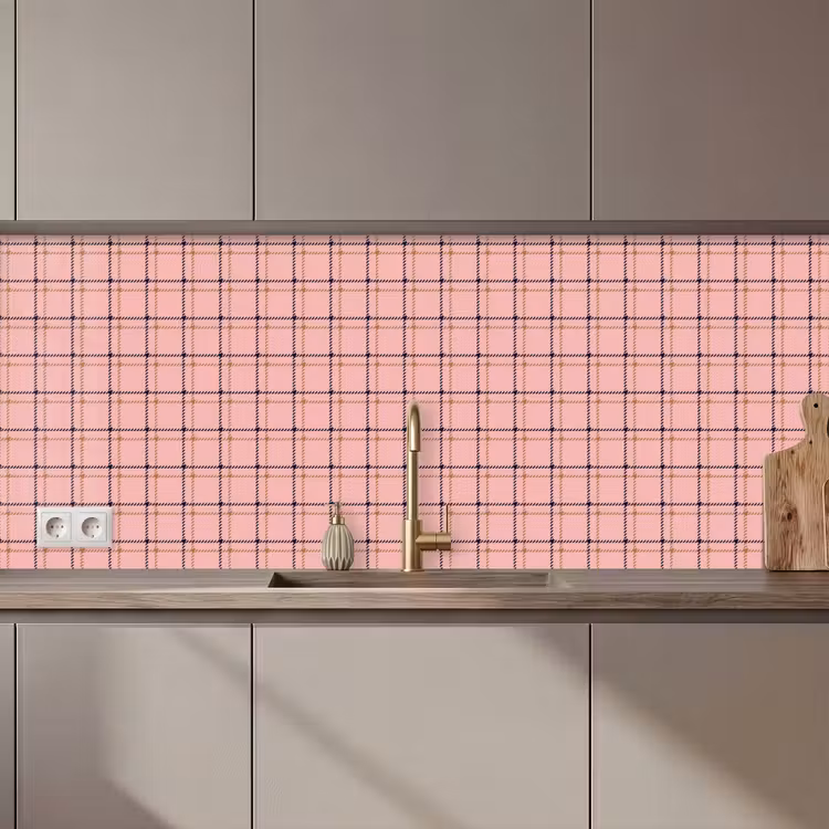 Plaid - Patroon - Gestreept - Roze keuken achterwand 2 middel 871 zz_3dshopping