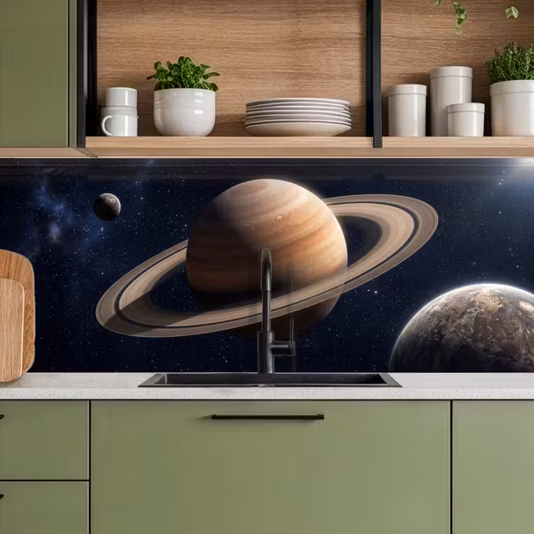 Planeten - Saturnus - Ruimte keuken achterwand 2 middel -sfeer3