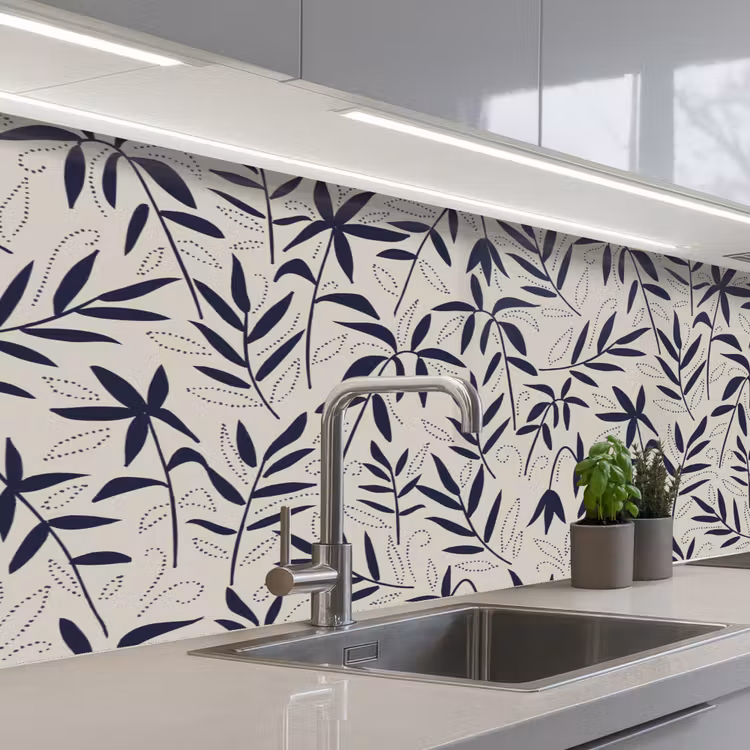 Planten - Japan - Patronen keuken achterwand 2 middel 871 -3d_schuin