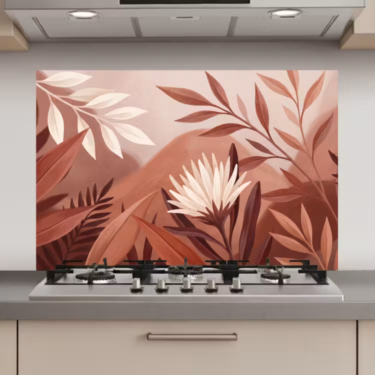 Planten - Bladeren - Botanisch - Modern - Bruin keuken achterwand spatscherm klein -3d_website