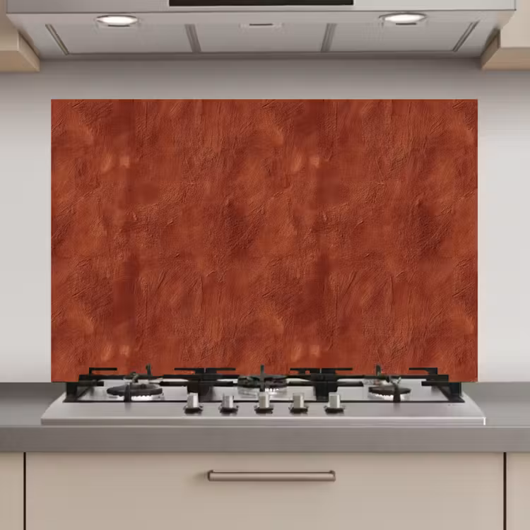 Stucwerk - Textuur - Terracotta keuken achterwand spatscherm klein 900 -3d_website