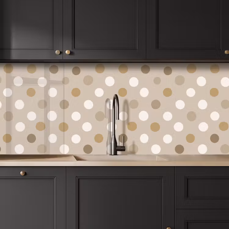 Polka - Dots - Beige keuken achterwand 2 middel 871 -sfeer1