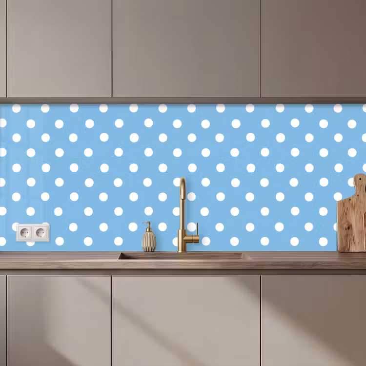 Polka - Dots - Blauw keuken achterwand 2 middel 871 zz_3dshopping