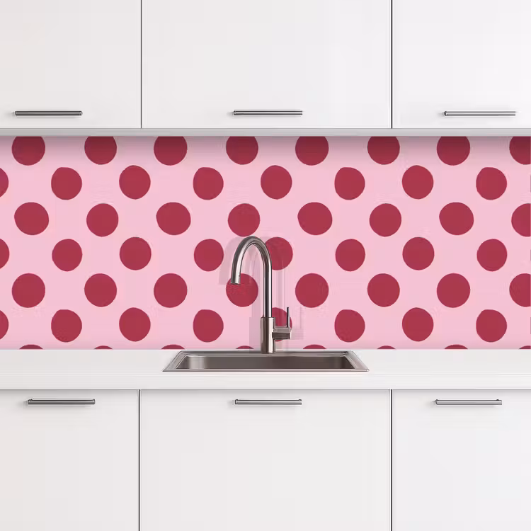 Stippen - Patroon - Bordeaux keuken achterwand 2 middel 871 -3d