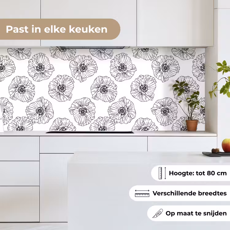 Klaproos - Bloemen - Design keuken achterwand 2 middel 871 -sfeer4_NL