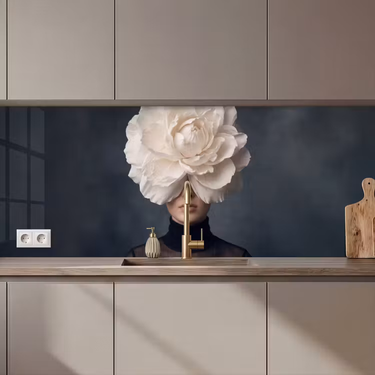 Portret - Mysterieus - Wit keuken achterwand 2 middel zz_3dshopping