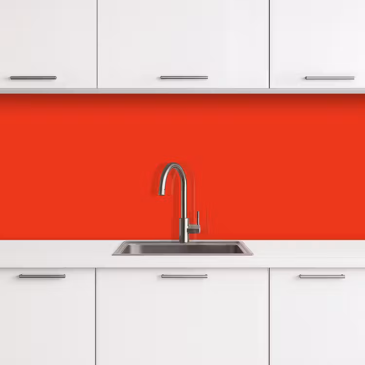 Rood - Kleur - Effen keuken achterwand 2 middel 871 -3d