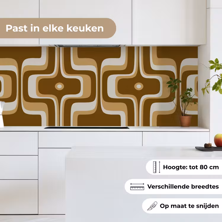 Retro - Design - Bruin keuken achterwand 2 middel 871 -sfeer4_NL
