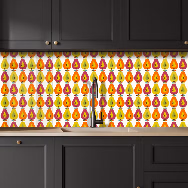 Retro - Design - Peer - Fruit keuken achterwand 2 middel 871 -sfeer1