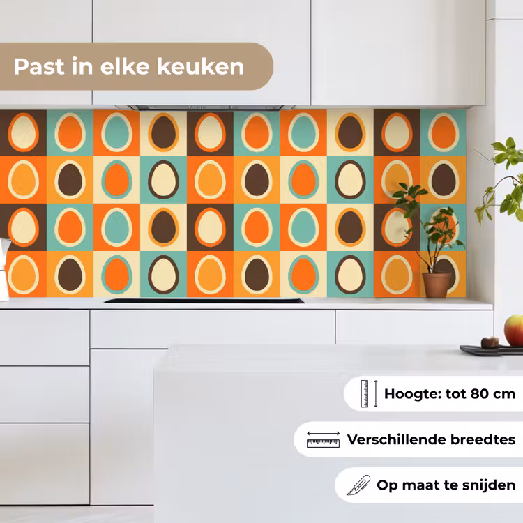 Retro - Patronen - Ei keuken achterwand 2 middel 871 -sfeer4_NL
