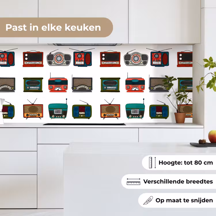Retro - Radio - Design keuken achterwand 2 middel 871 -sfeer4_NL