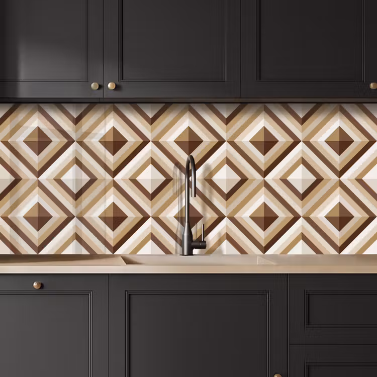 Retro - Ster - Design keuken achterwand 2 middel 871 -sfeer1
