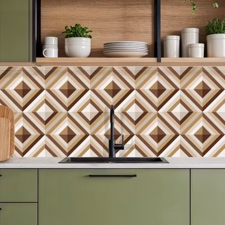 Retro - Ster - Design keuken achterwand 2 middel 871 -sfeer3