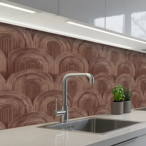 Ritmisch - Effect - Bruin keuken achterwand 2 middel 871 -3d_schuin