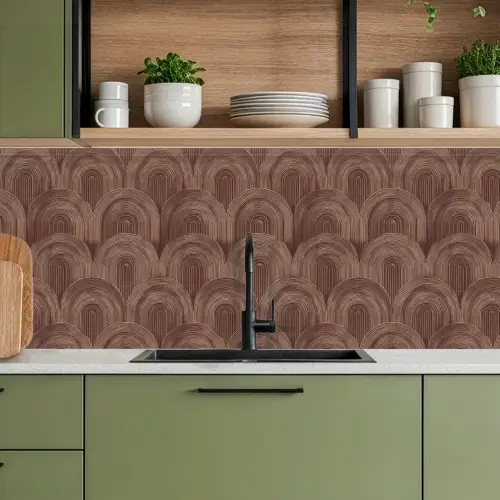 Ritmisch - Effect - Bruin keuken achterwand 2 middel 871 -sfeer3