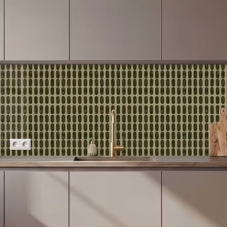 Ritmisch - Effect - Groen keuken achterwand 2 middel 871 zz_3dshopping