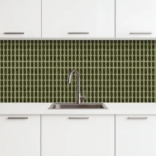 Ritmisch - Effect - Groen keuken achterwand 2 middel 871 -3d