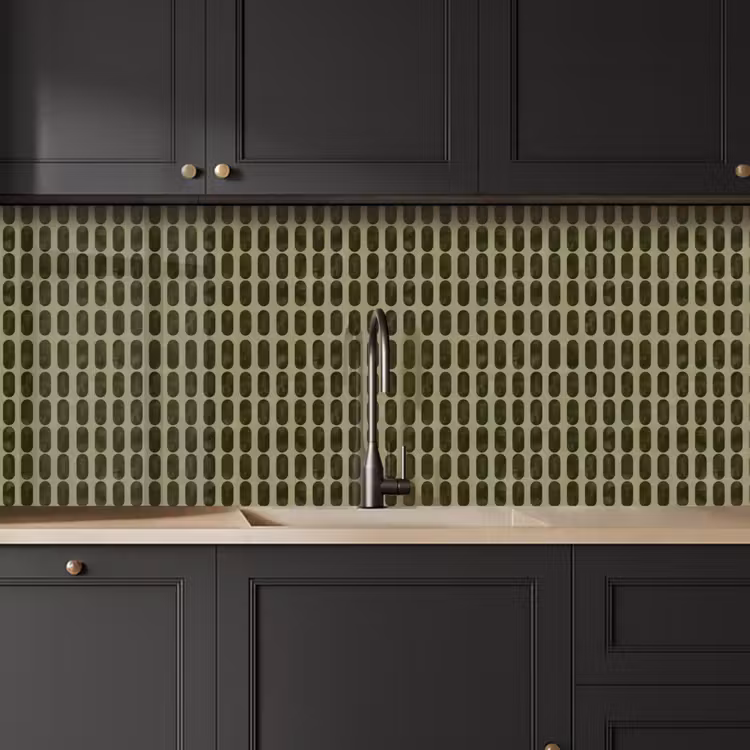 Ritmisch - Effect - Groen keuken achterwand 2 middel 871 -sfeer1