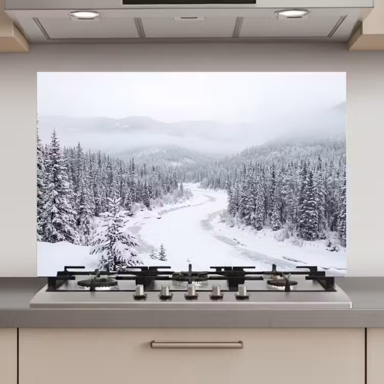 Rivier - Bevroren - Landschap - Winter keuken achterwand 2 middel zz_3dshopping