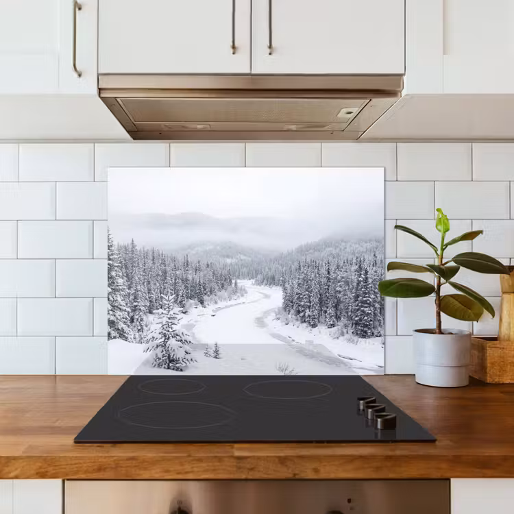 Rivier - Bevroren - Landschap - Winter keuken achterwand 2 middel -sfeer4_NL