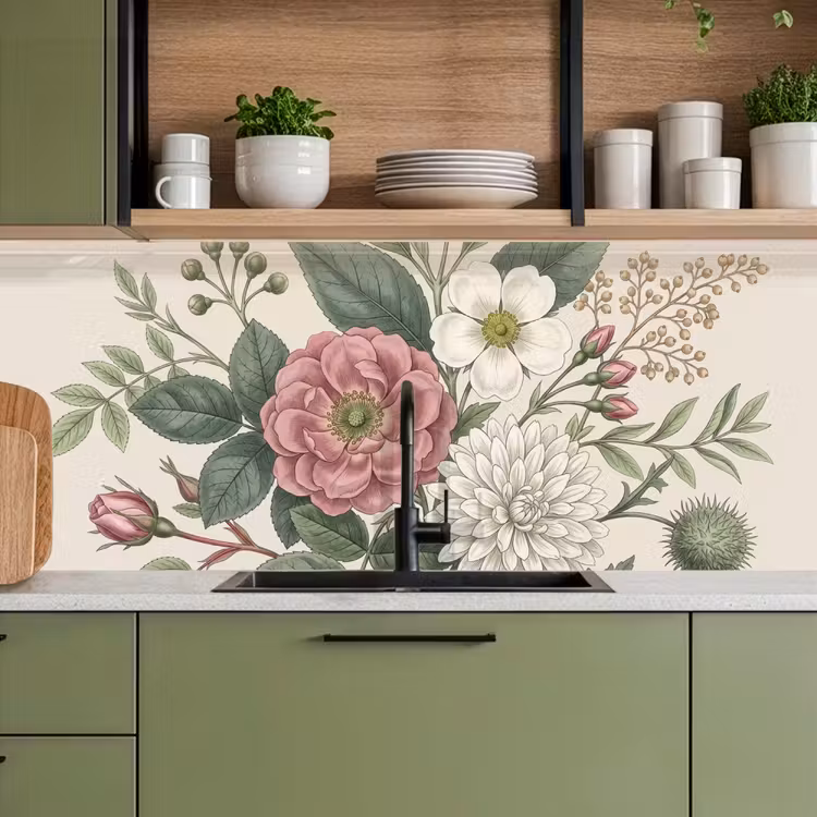 Romantisch - Design - Kleurrijk keuken achterwand 2 middel -sfeer3