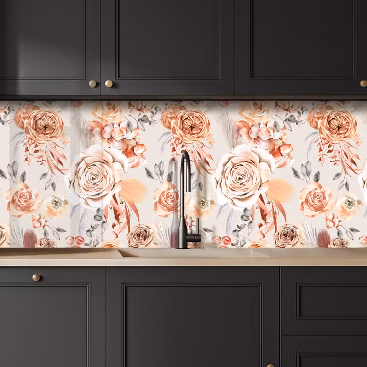 Rozen - Bloemen - Patroon keuken achterwand 2 middel 871 -sfeer1