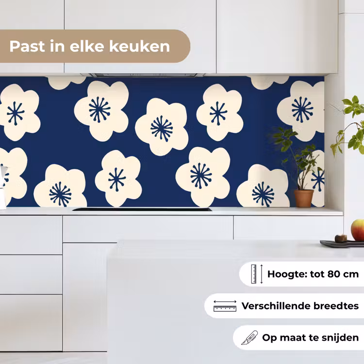 Sakura - Wit - Patroon - Japan keuken achterwand 2 middel 871 -sfeer4_NL