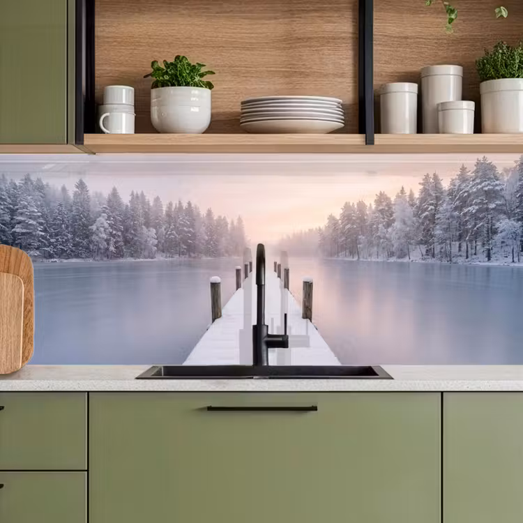 Steiger - Meer - Mist - Winter - Serene keuken achterwand 2 middel -sfeer3