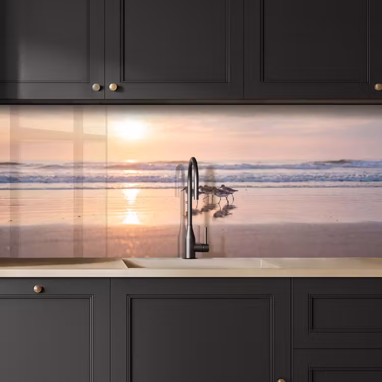 Zee - Vogels - Strand keuken achterwand 2 middel -sfeer1