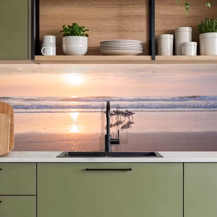 Zee - Vogels - Strand keuken achterwand 2 middel -sfeer3
