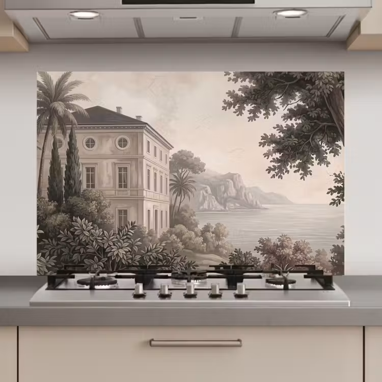 Zee - Villa - Beige keuken achterwand 2 middel zz_3dshopping