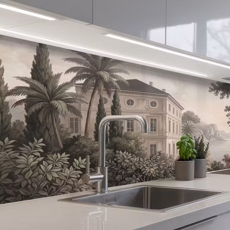 Zee - Villa - Beige keuken achterwand 2 middel -3d_schuin