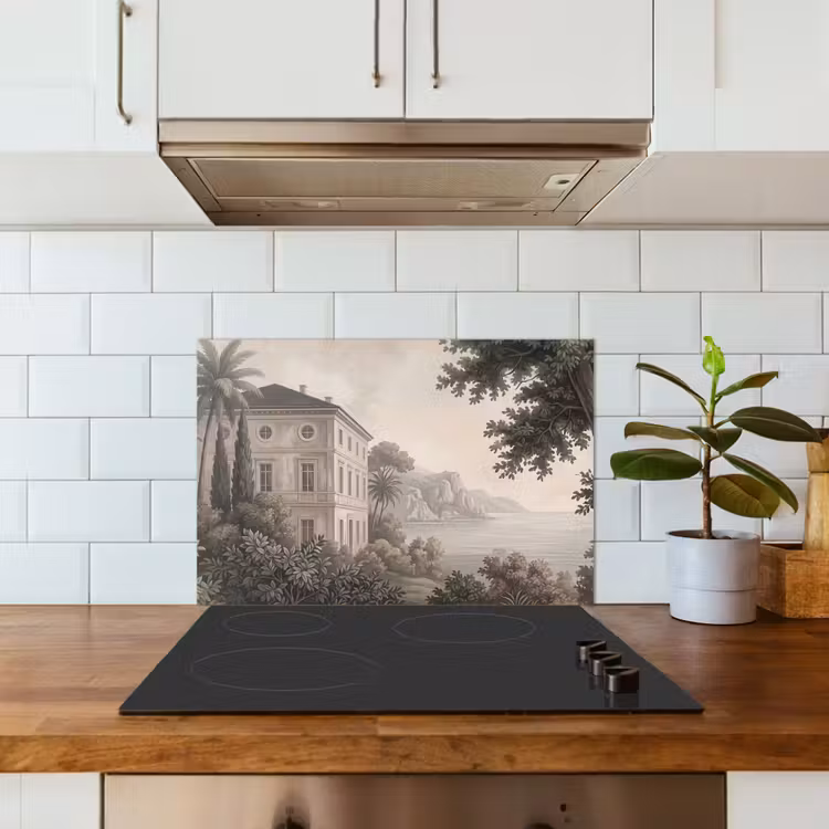 Zee - Villa - Beige keuken achterwand 2 middel -sfeer1