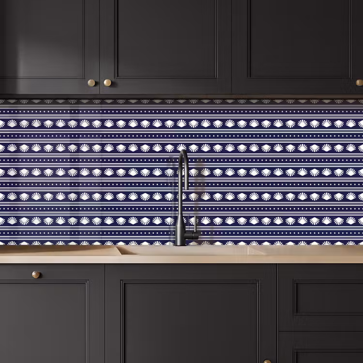 Schelp - Nautisch - Blauw - Wit keuken achterwand 2 middel 871 -sfeer1