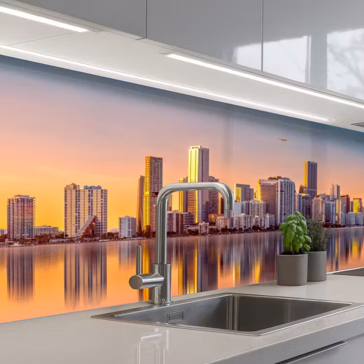 Skyline - Gebouwen - Steden keuken achterwand 2 middel -3d_schuin