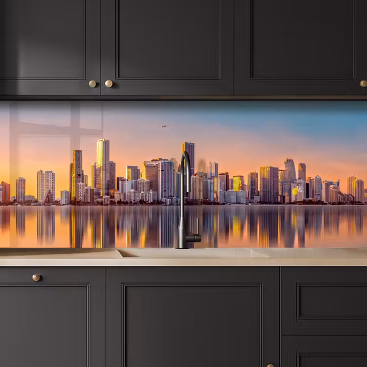 Skyline - Gebouwen - Steden keuken achterwand 2 middel -sfeer1