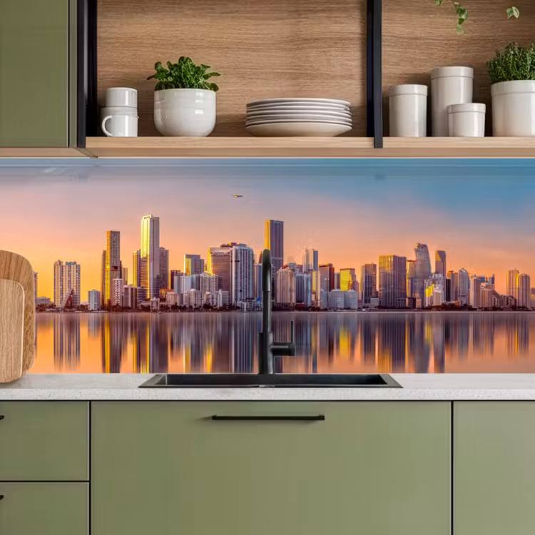 Skyline - Gebouwen - Steden keuken achterwand 2 middel -sfeer3