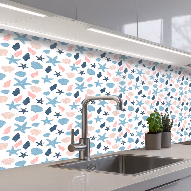 Klein - Oceaan - Rif - Multi keuken achterwand 2 middel 871 -3d_schuin