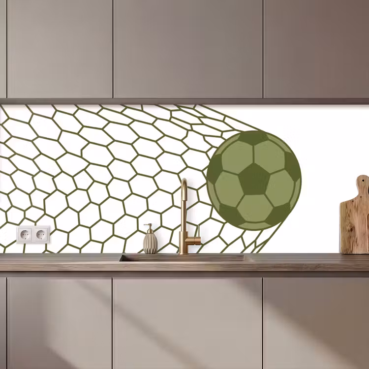 Voetbal - Goal - Sport - Groen keuken achterwand 2 middel zz_3dshopping