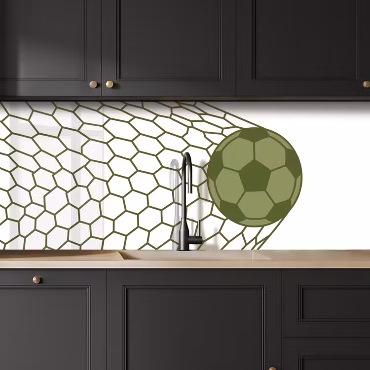 Voetbal - Goal - Sport - Groen keuken achterwand 2 middel -sfeer1