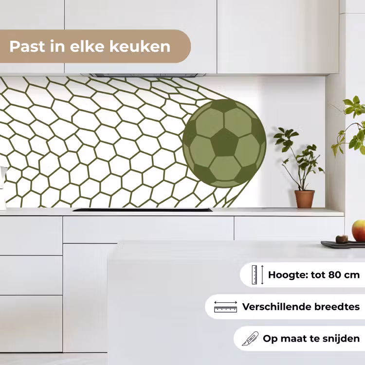 Voetbal - Goal - Sport - Groen keuken achterwand 2 middel -sfeer4_NL