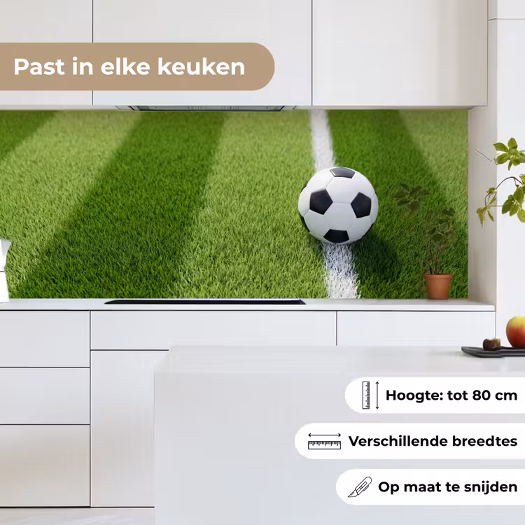 Voetbal - Grasveld - Sport - Groen keuken achterwand 2 middel -sfeer4_NL