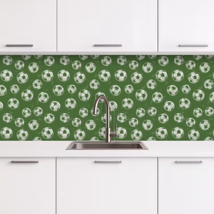 Voetbal - Sport - Groen keuken achterwand 2 middel 871 -3d
