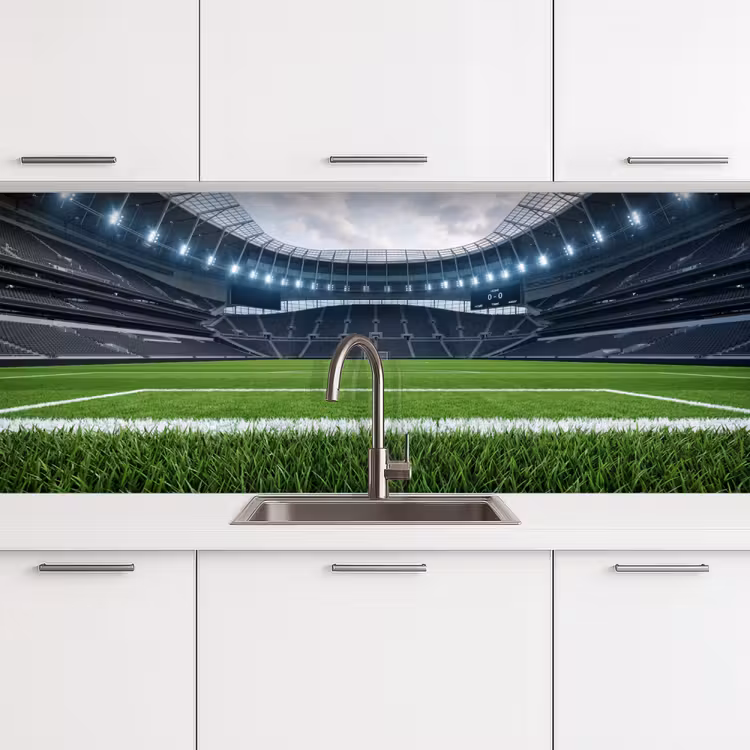 Voetbal - Stadion - Sport - Groen keuken achterwand 2 middel -3d