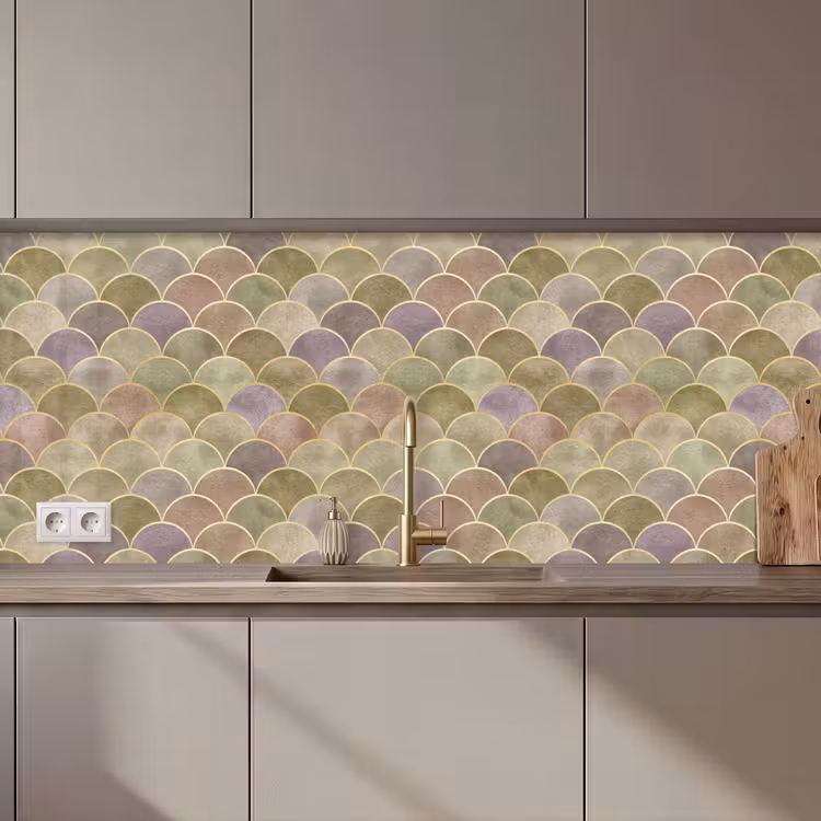 Zacht - Goud - Kleurrijk keuken achterwand 2 middel 871 zz_3dshopping